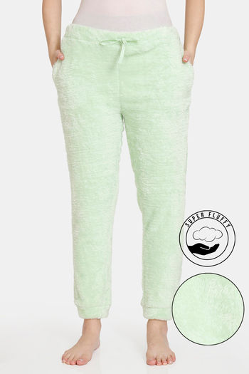 Buy Zivame Fur Knit Poly Pyjama - Pastel Green